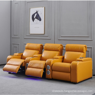 Furniture Decoro Electric Leather Sofa Recliner, Auto Recliner USB Charger, Recliner Leather